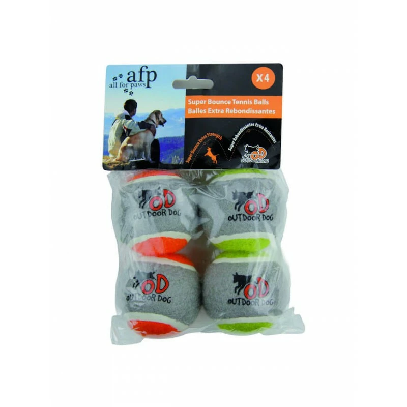 All For Paws Jouet AFP Outdoor Dog Balles De Tennis Rebondissantes 3 All For Paws Jouet AFP Outdoor Dog Balles De Tennis Rebondissantes
