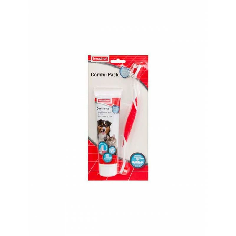 Brosse à Dents + Dentifrice Chien & Chat Beaphar 3 Brosse à Dents + Dentifrice Chien & Chat Beaphar