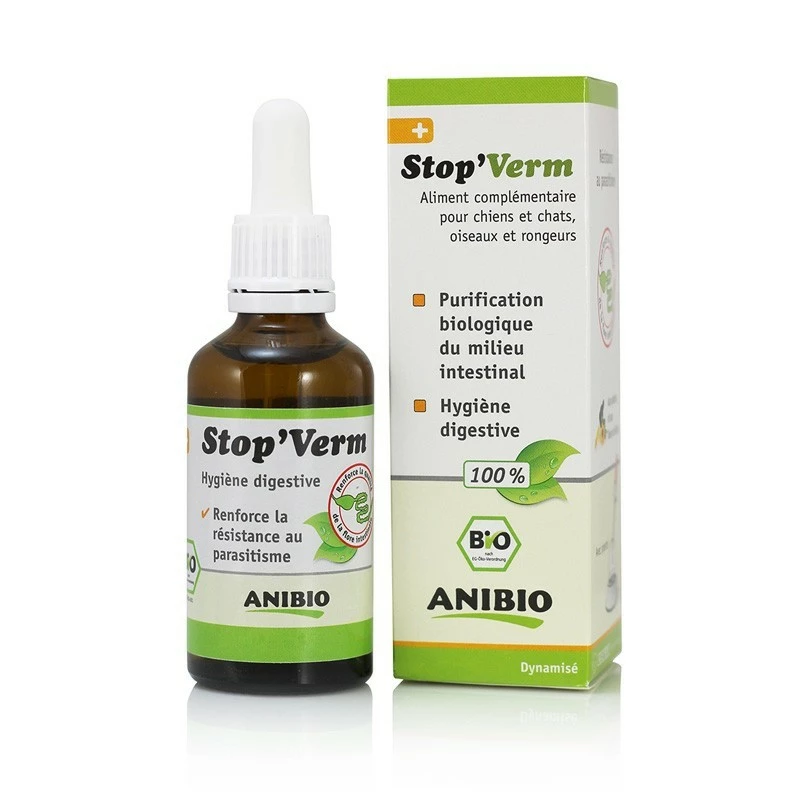 Complément Alimentaire Hygiène Digestive Stop’Verm 50 Ml - Anibio 3 Complément Alimentaire Hygiène Digestive Stop’Verm 50 Ml - Anibio