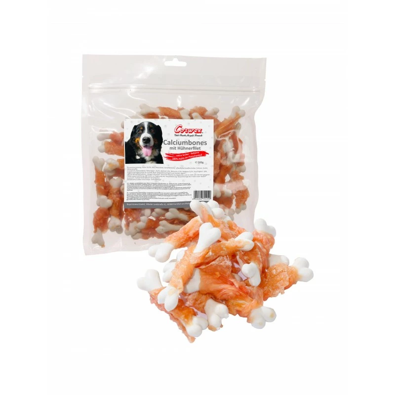 Petits Os Au Calcium & Poulet Séché Corwex 3 Petits Os Au Calcium & Poulet Séché Corwex