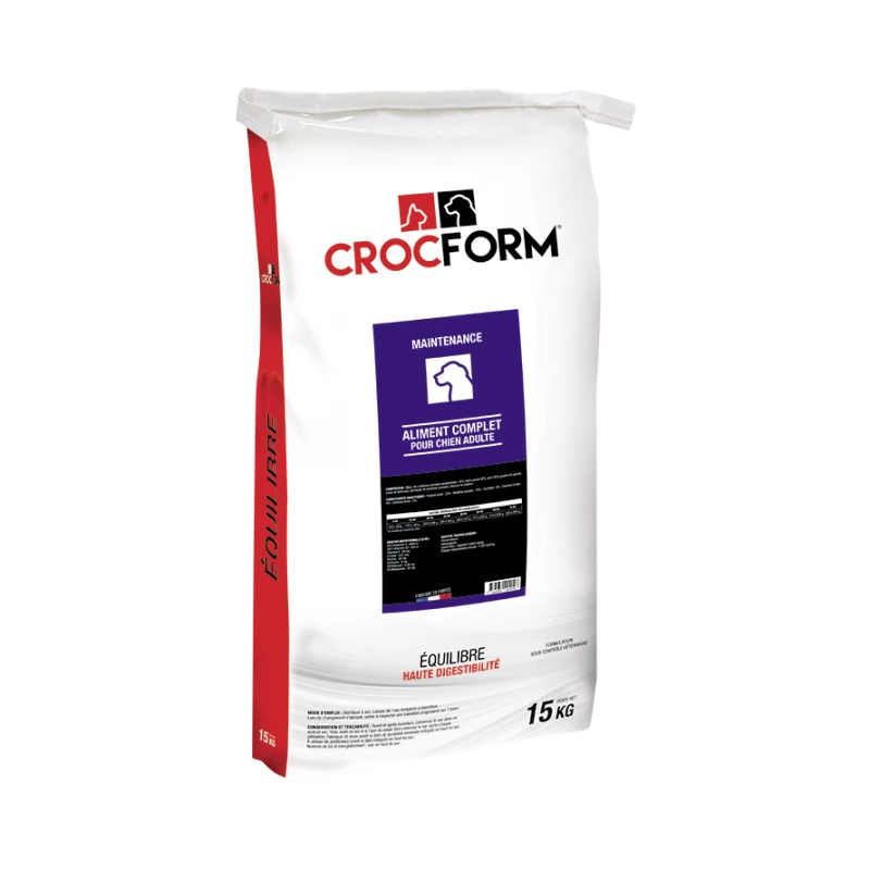 Croquettes CROCFORM Équilibre Maintenance 15 Kg 3 Croquettes CROCFORM Équilibre Maintenance 15 Kg