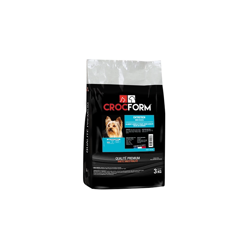 Croquettes Petites Races CROCFORM Premium Entretien 3 Croquettes Petites Races CROCFORM Premium Entretien