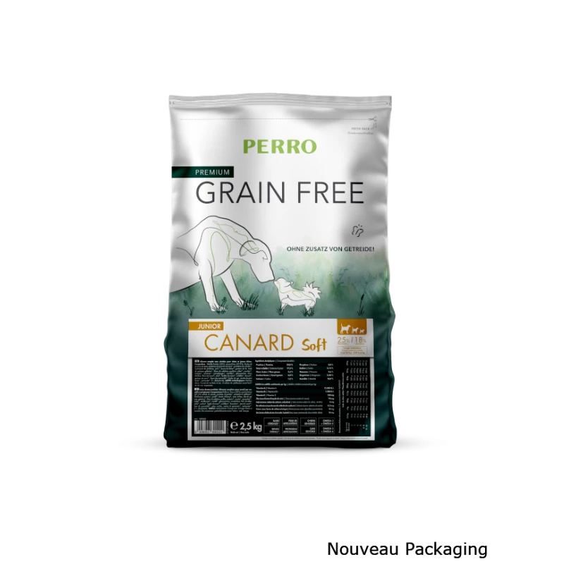 Croquettes Perro Grain Free - Junior Canard Tendre 3 Croquettes Perro Grain Free - Junior Canard Tendre